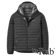 [RAB Uk] Microlight Men's Down Hooded Jacket FP700 {Black} QDB73