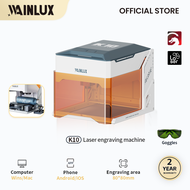 WAINLUX K10 Laser Engraver 3W Bluetooth Upgrade Version Mini Laser Engraving Marking Machine for Woo