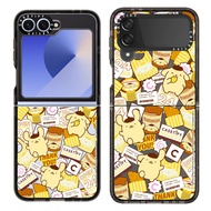 เคสกันกระแทกพอมพอมเพอรินของแท้สำหรับ Samsung Galaxy Z Flip 6 /Galaxy Z Flip 5 /Galaxy Z Flip 4 /Gala