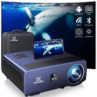 [Auto Focus Android TV Projector] Outdoor Projector 4k with WiFI6 and Bluetooth,XNoogo 1200 ANSI 500