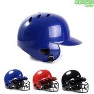 棒球打擊頭盔訓練比賽盔雙耳捕手面具護罩成人少年頭盔護臉護頭