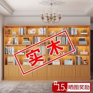 S/💖Solid Wood Combination Reading Bookshelf Bookcase Floor Wall Special Clearance Book Shelf Display Cabinet Shelf Shelf