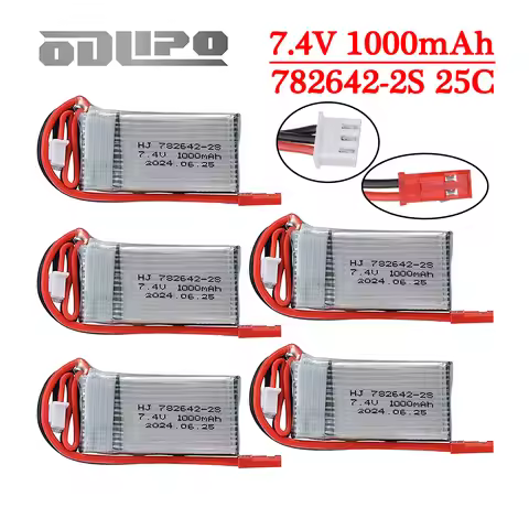7.4v 1000mah Lipo Battery For Mjxrc X600 Upgrade 2s 1000mah 25c Lipo Battery For Remote Control Toys