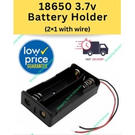 Battery Holder 18650 3.7v (1x2) Case With Wire Holder only