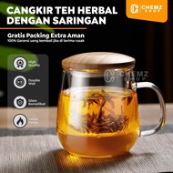 (SRDK) Gelas Cangkir Mug Teh Tea + Saringan Cup Mug with Infuser