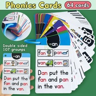 [SG] 65pcs Cards Flash Cards Kids Words Learning Cards English Phonics Flash Cards Learning English 