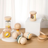 Wooden Children's Educational Early Education Newborn Rattle Little Baby 2 Months 1 Year Old 4 Grip 