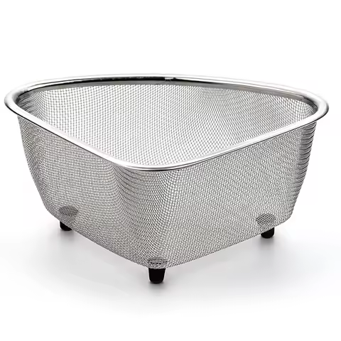 1 Piece Stainless Steel Sink Strainer Basket for Sink Colander In-Sink Mesh Colander Strainer Basket