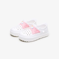 Cheerful Mario giày lỗ cho bé kỳ lân & khủng long chống trượt thoáng khí giày native trắng hoạt hình