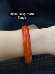 Agate lucky charms bangle