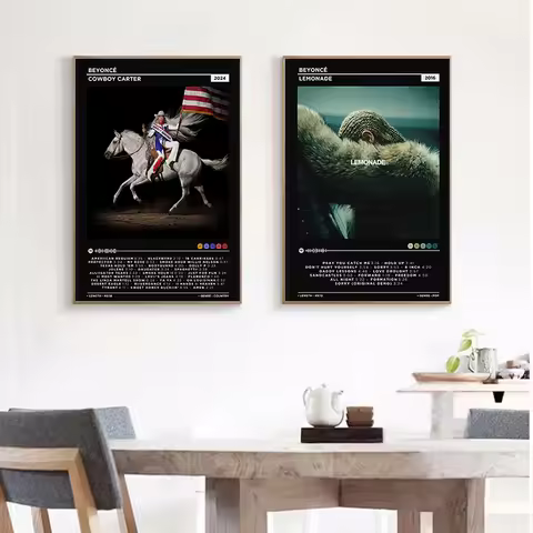 Diva Beyonce Cowboy Carter Act II Music Album Singer Portrait Poster Canvas Painting Wall Art Pictur