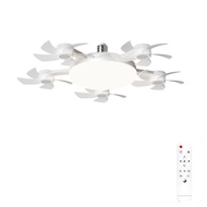 UMBRAULI 3 Lighting Modes 5 Heads Ceiling Fan Light 2 in 1 Wind Speed Adjustable Electric Cordless F