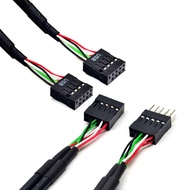 30/60CM 9-Pin USB 2.0 Extension Cable 9-Pin Female to Female Multiplier Extension Cord 9Pin Data Cab