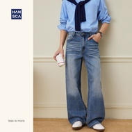 Hansca | กางเกงยีนส์ผู้ชาย Tencel 11.5oz ขาตรงทรง A-Line สบาย