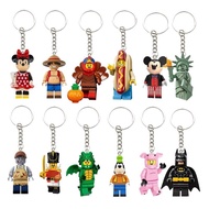 Taiwan Shipment Lucky Draw Compatible Lego Keychain Pendant Green Dragon Zombie Luffy Schoolbag Chai