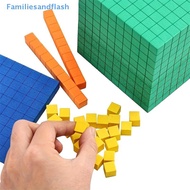 Familiesandflash> Ten Blocks Complete Set Kids Math Plaything Math Blocks Plastic Base Ten Set Cube 