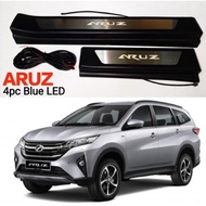 ❃◙✥Perodua Bezza/ Aruz/Axia/Alza/Myvi 19 | Blue LED Door Side Sill Step Plate Panel Stainless Steel