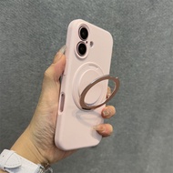 Dragon Fruit Colored Rotating Magnetic Stand Phone Case for Apple 16 pro Max Liquid Precision Hole 1