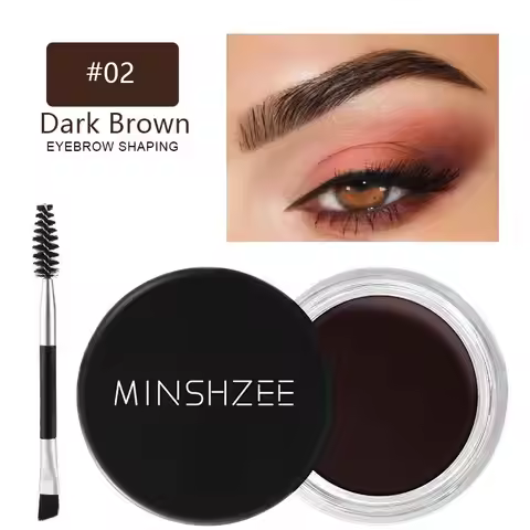 Quick Drying Eyebrow Pomade, Waterproof And Sweatproof With BrushEyebrow Dye Cream Brown, Light Brow