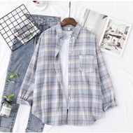 KEMEJA FERNISTYLE Women's Plaid Flannel Shirt / Women's Long Sleeve Flannel / Women's Shirt / Oversi