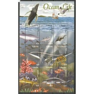 R279 Liberia 2001 Fauna Fish & Marine Life "Ocean Life" L Sheet of 9v MNH