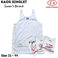 XV Men's Singlet Swan Brand White Singlet Swan | Men's Undershirt Size 32 - 44 Swan Singlet Undershi