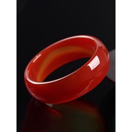 Agate Bracelet Female Natural Red Agate Bracelet Agate Bracelet Widened Jade Bracelet Female Genuine