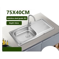 304 STAINLESS STEEL KITCHEN SINK /Size:75Cm*40Cm*14Cm /Size:75Cm*40Cm*14Cm