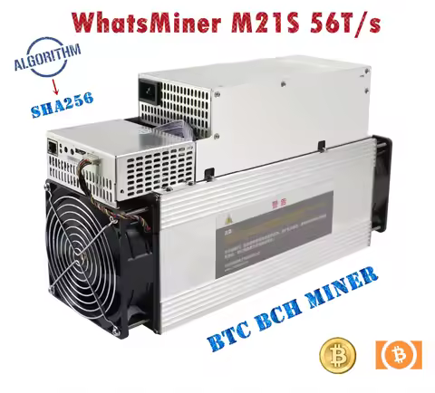 Free Shipping BTC Miner WhatsMiner M21S 56T With PSU Better Than Antminer S9 S11 S15 S17 S17 Pro T17