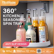 [Xhome] 360 Degree Cabinet Organizer, Spinning Spice Rack, Rotating Plate