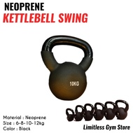 Neoprene Kettlebell 6 8 10 12Kg 6kg 8kg 10kg 12Kg Black - Kettle Bell