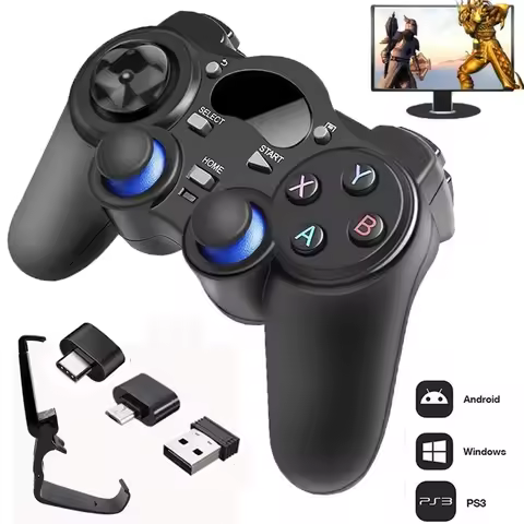 2.4G Controller Gamepad Android Wireless Joystick Joypad with OTG Converter For PS3/Smart Phone For 