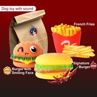 WIKI PET Dog Toy Fast Food French Fries/Burger Funny Squeady Sounding Soft Toy for Dog Pet