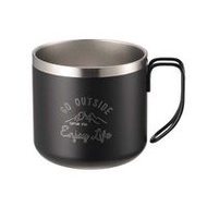 CAPTAIN STAG（鹿牌）MONTE 雙層不鏽鋼馬克杯350ml 黑色 UE-3429