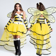 Youth-Women´s Halloween Cosplay Bee Costume  Bee Queen Halloween Party Cosplay Dress  Wings  Headban