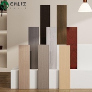 CHLIZ Skirting Line, Living Room Wood Grain Floor Tile Sticker, Home Decor Self Adhesive Windowsill Waterproof Waist Line