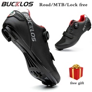 BUCKLOS Professional Mountain Bike Shoes Man Road Bike Shoes Cycling Sneakers Fit SPD-SLLOOKSPD Cycling Equipment