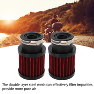 2pcs Air Filter 28‑48mm High Filtration Efficiency Universal for 50cc 70cc 90cc 125cc Moped Scooter ATV Dirt Bike Black Red