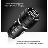 Car Charger Fast Charging Adapter QC4.0 Car Charger Adapter 2 Port USB Car Charger USB Charger Keret