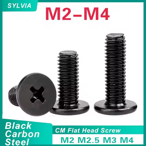 20/ 50pcs M2 M2.5 M3 M4 CM Small Flat Head Laptop Screws Mobile Notebook Cruciform Slot Cross Recess