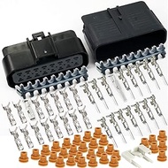 16-Pin GT280 Series 25Amps (GT 280 Series) Male and Female Sealed Connector Set, Wire Gauge 12 14 16