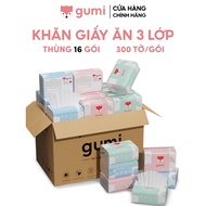 Carton of 16 packs of GUMI PREMIUM 3-Layer/ 4-Layer PAPER, soft, convenient GUMI PAPER TOWELS - SOFT