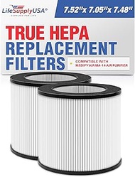 True HEPA + Carbon Filter H13 | Fits Medify Air MA-14 Purifier by LifeSupplyUSA (2-Pack)