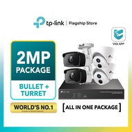 TP-Link VIGI CCTV 4Channel Bundle Set PoE IP Camera C320I+C420I+NVR1004H-4P Outdoor & Indoor IR Netw