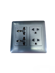 Duplex Universal Outlet with Duplex Universal Outlet with Ground Designer Series Graphite ( Omni)