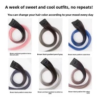 One Piece Rambut Clip-On Warna Gradient - Highlight Natural & Seamless Untuk Gaya Harian
