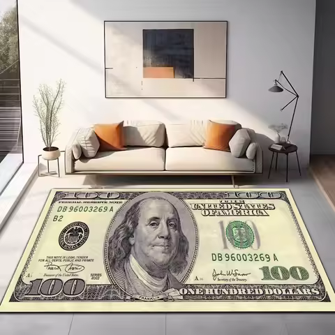 100 Dollar Bill Area Rug Money Rug Rich Dollar Rug Cool Rug Boss Rug Dollar Money Rug Luxury Money R