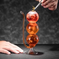 Bubble Glass Candied Gourd Cocktail Glass Goblet Bar Juice Drink Straw Glass Champagne Glass Whiskey