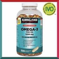 Kirkland Signature - 特強超高含量純淨 Omega-3魚油 1200mg 330粒腸溶軟膠囊 IVO純淨認證 心腦血管 關節 視力健康 (參考效期:12/2027*)