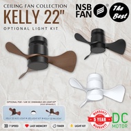 NSB FAN | KELLY 22 INCH DC MOTOR CEILING FAN 3 BLADE R/F 7 SPEED MINI FAN